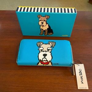 NWT Marc Tetro Schnauzer Zip around wallet